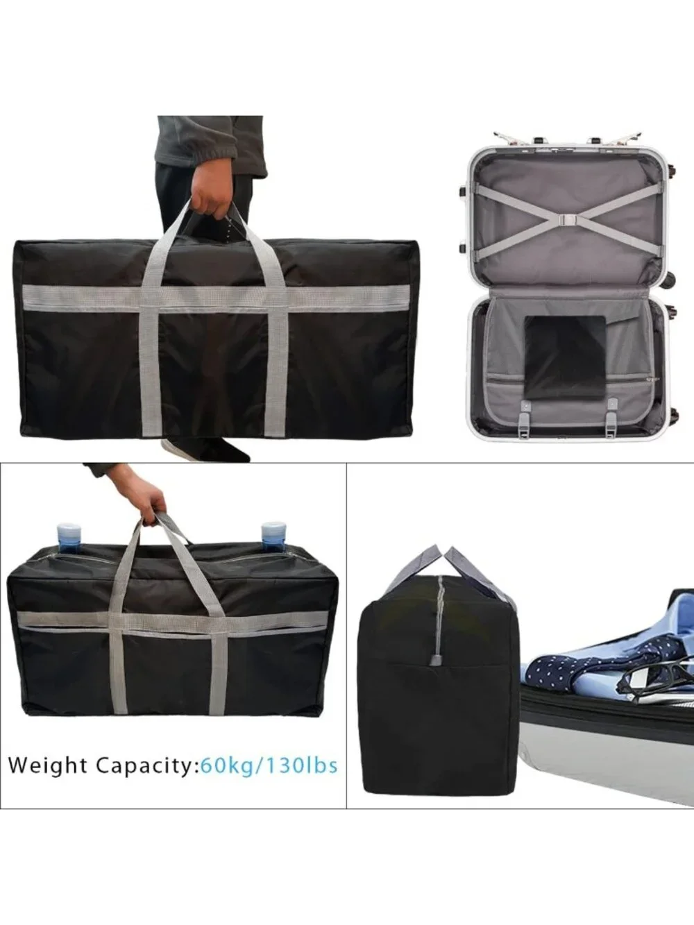 Extra Large Waterproof Duffle Bag, 96L Lightweight Travel Tote, Foldable for Men